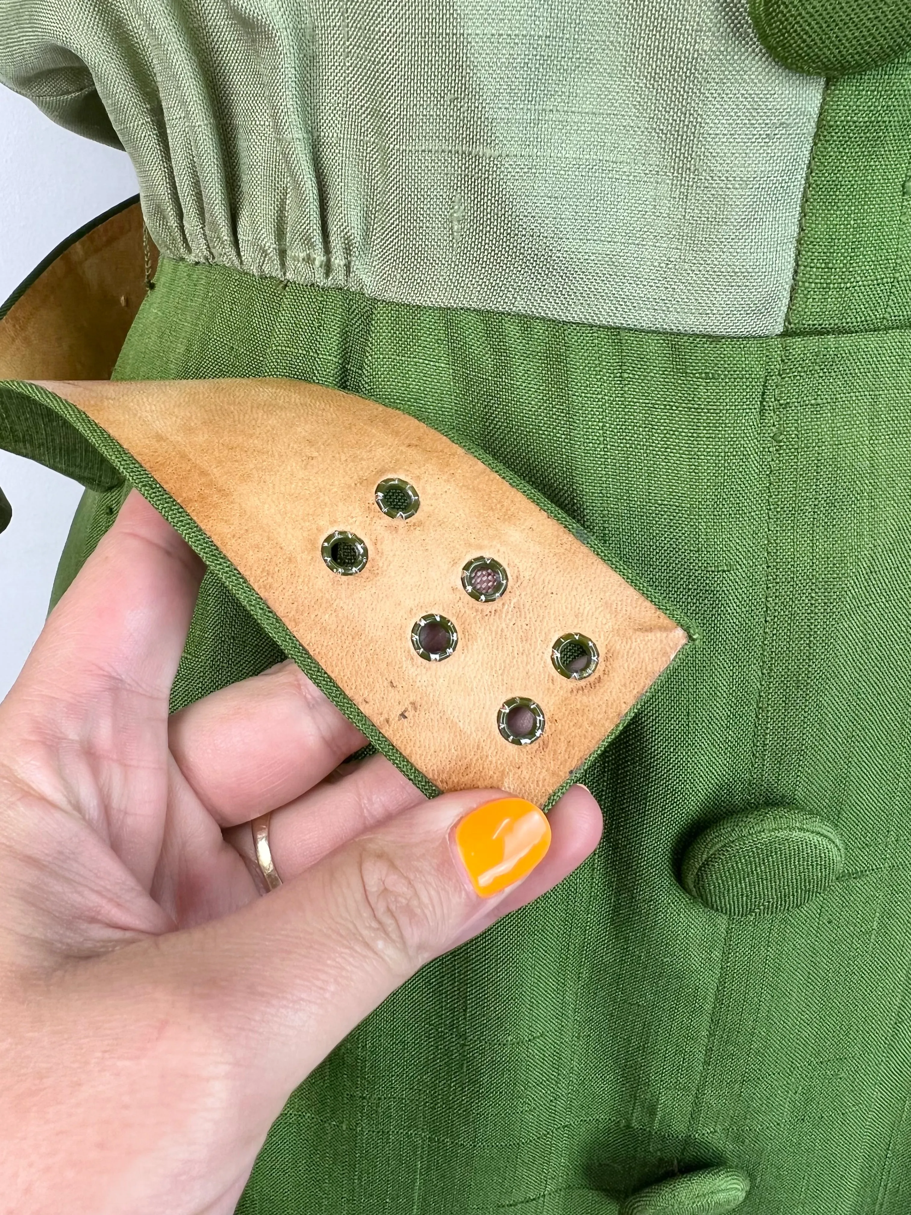 1960s Two Tone Green Frock - AU8