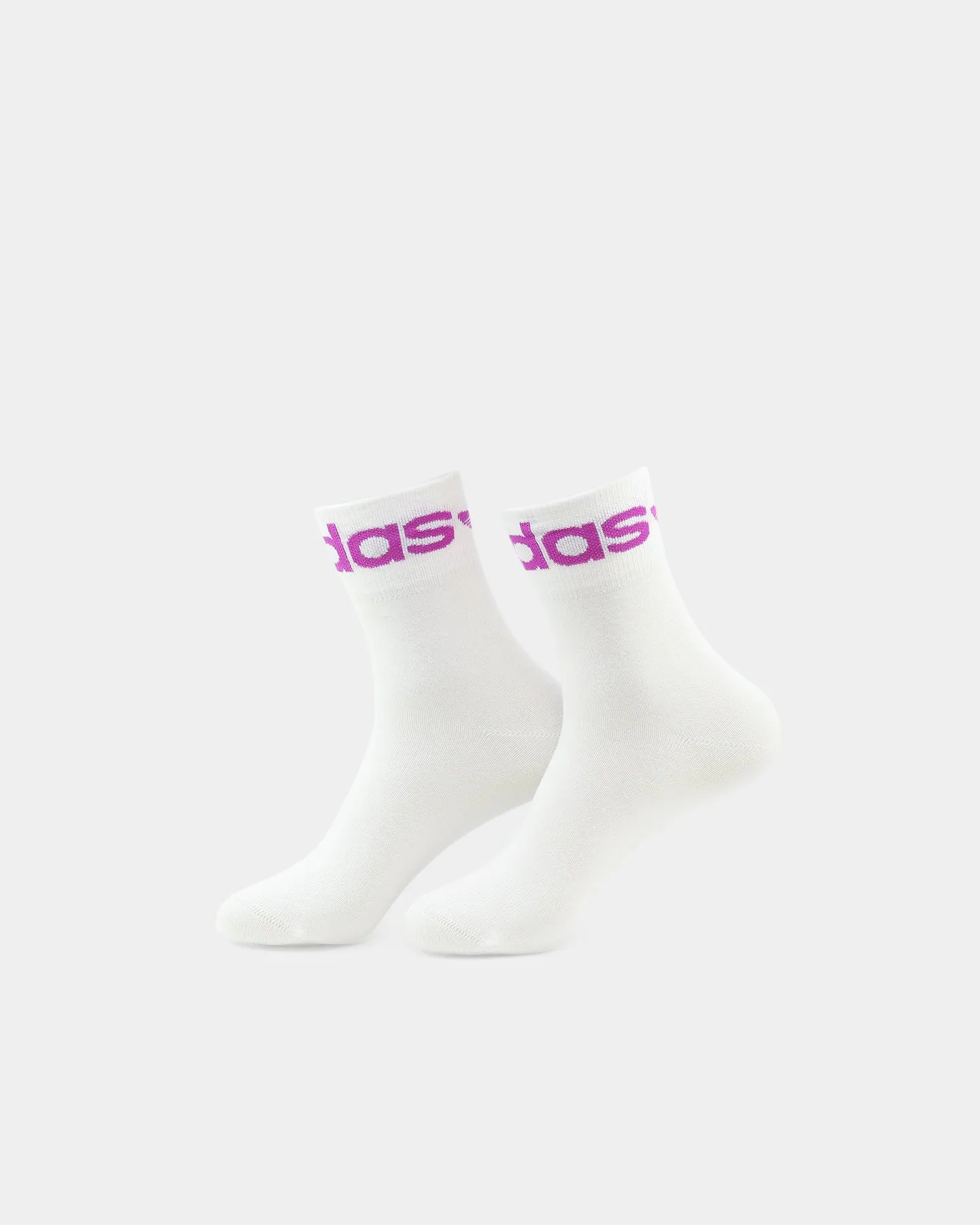 Adidas Fold Cuff Crew Socks 3 Pack White / Vivid Pink / Active Purple / Solar Gold