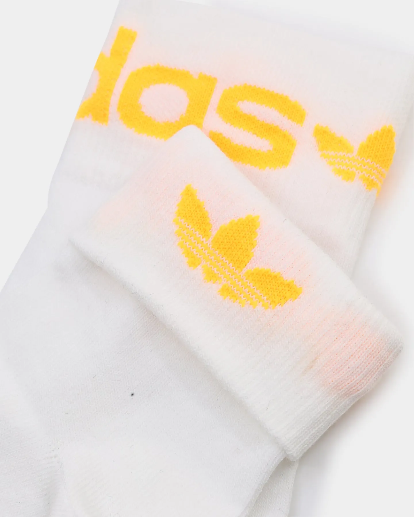 Adidas Fold Cuff Crew Socks 3 Pack White / Vivid Pink / Active Purple / Solar Gold