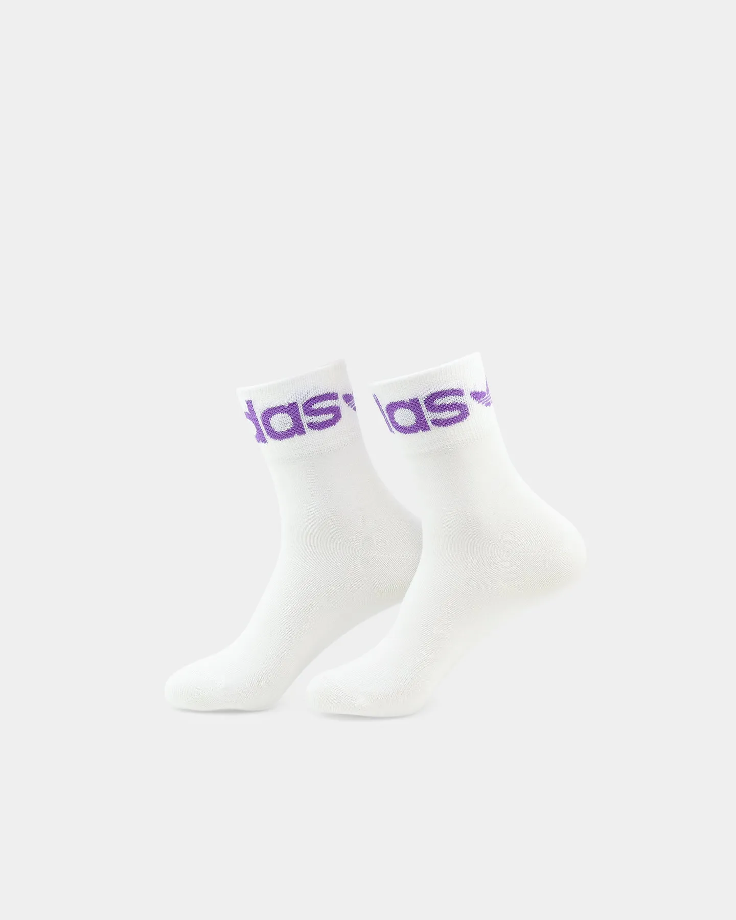 Adidas Fold Cuff Crew Socks 3 Pack White / Vivid Pink / Active Purple / Solar Gold