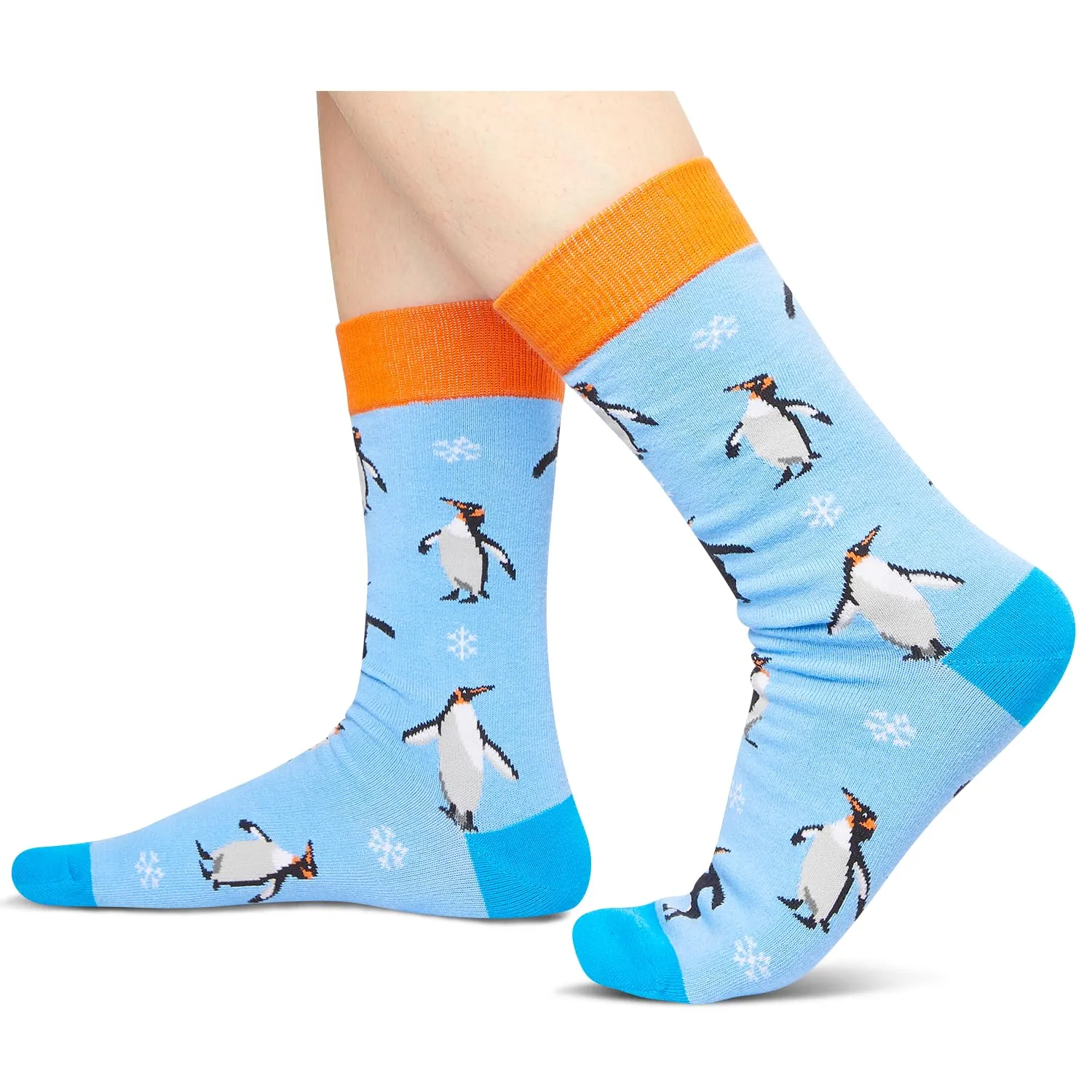 Animal Gifts for Men - Novelty Penguin Shark Gifts Animal Socks, Sloth Flamingo Soccks for Teens 4 Pack