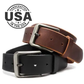 Appalachian Mountains Leather Belt Set by Nickel Smart®