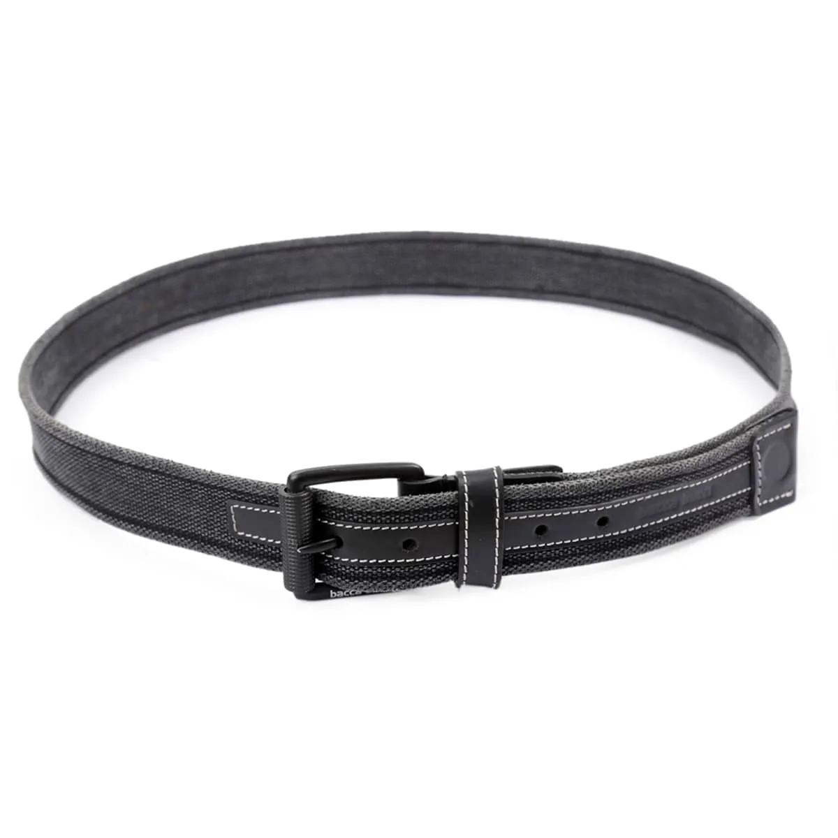 Bacca Bucci Water-Washed Canvas Belt with Genuine Leather Component