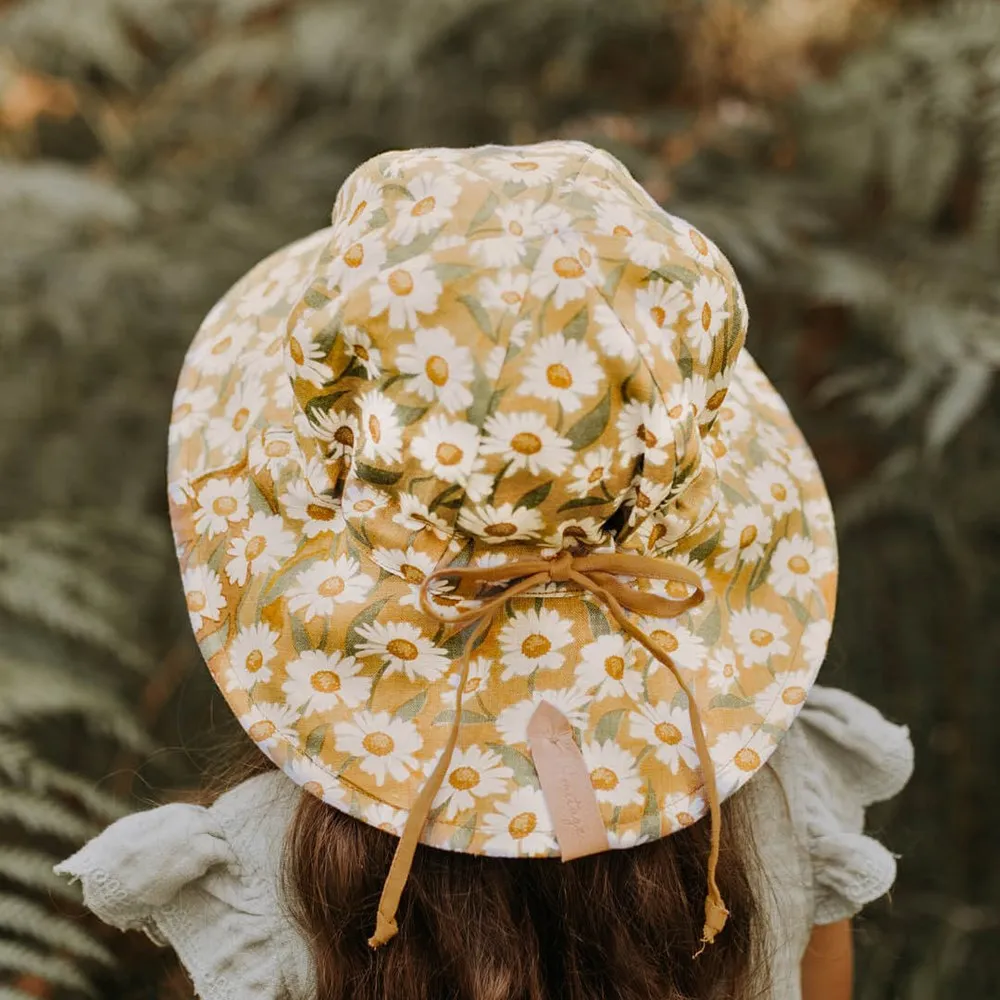 Bedhead: Wanderer Girls Reversible Sun Hat Maggie/Maize 3-6Y