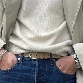 Beige Suede Belt