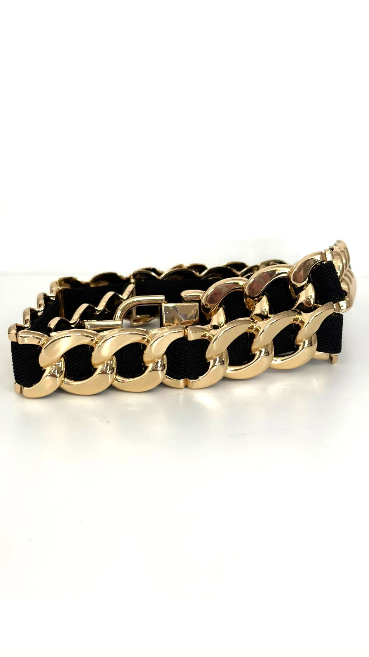 Bruna Black Gold Link Belt