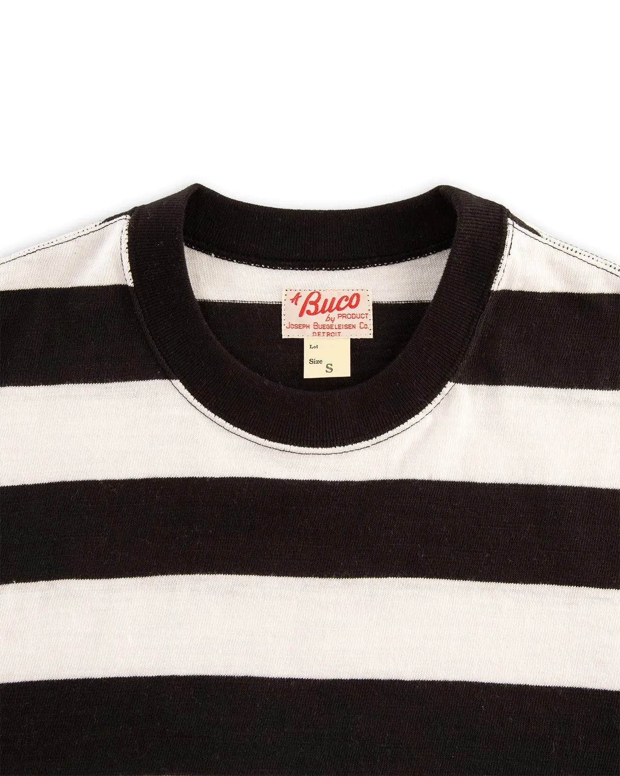 Buco Stripe Tee S/S - White/Black