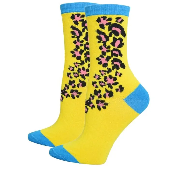 Cheetah Crew Socks