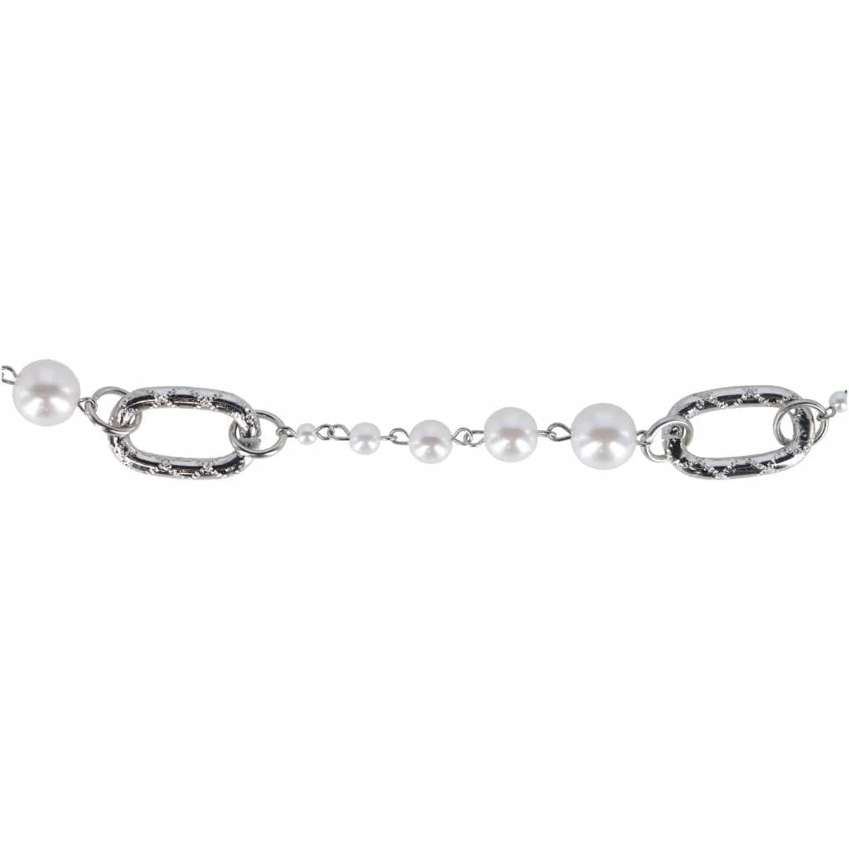 CTM® Women's Pearl Chain Link Belt