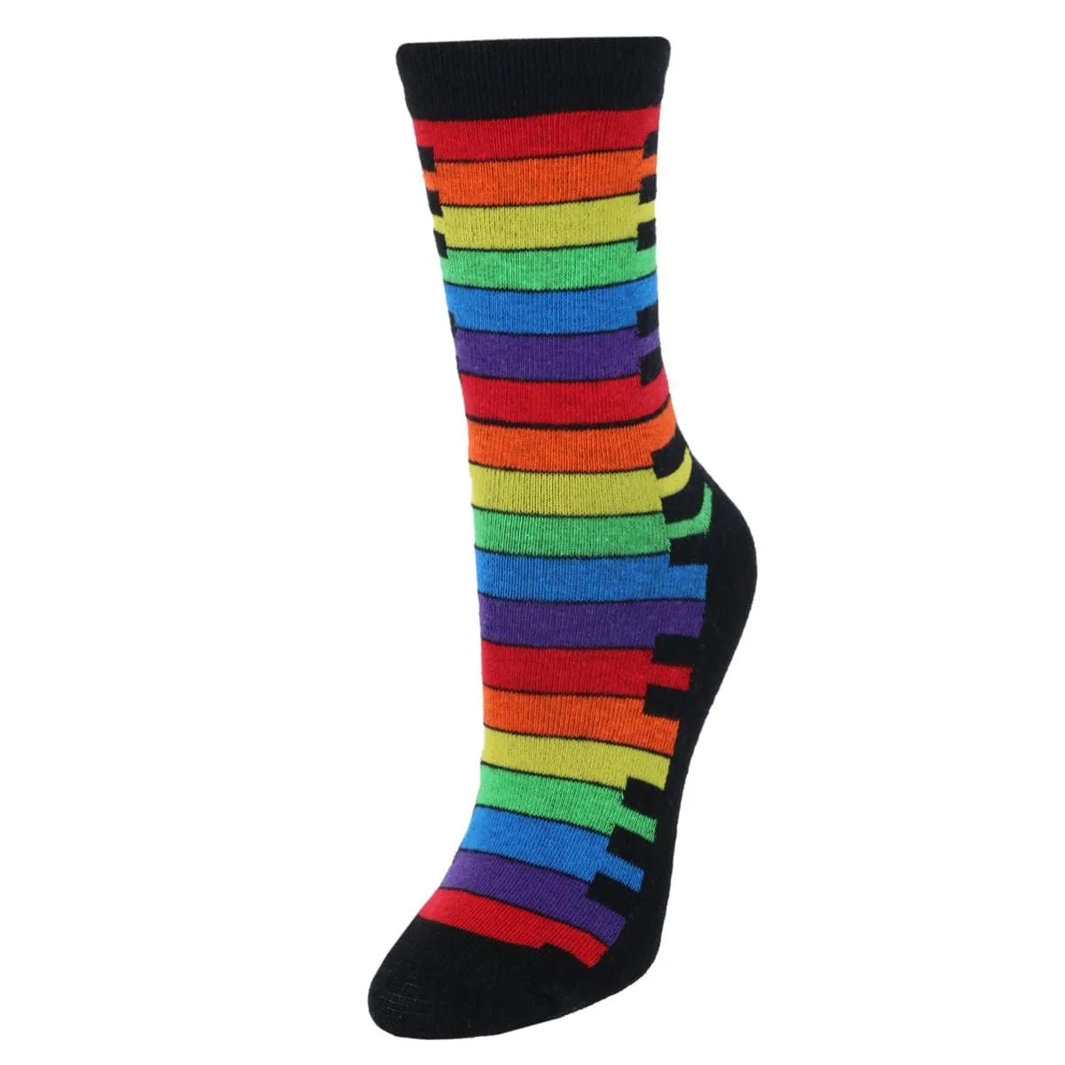 CTM® Women's Rainbow Keys Pride Novelty Socks (1 Pair)