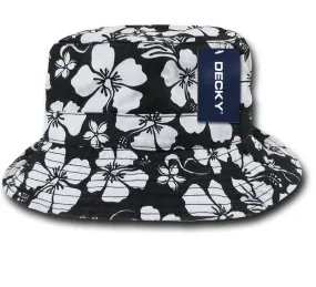 Decky Floral Polo Bucket Caps Hats