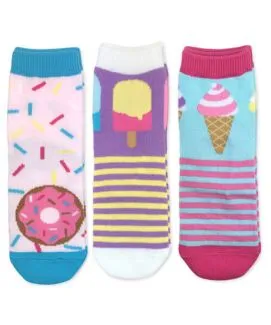 Donut Popsicle Ice Cream Pattern Crew Socks(1 pair)