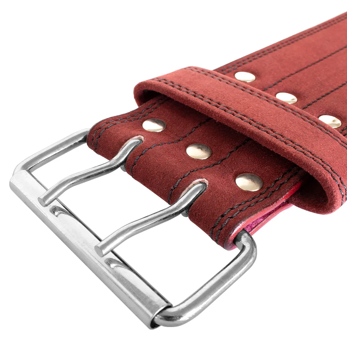 Double Prong Belt, Wine Red Colour, 10MM - IPF Approved