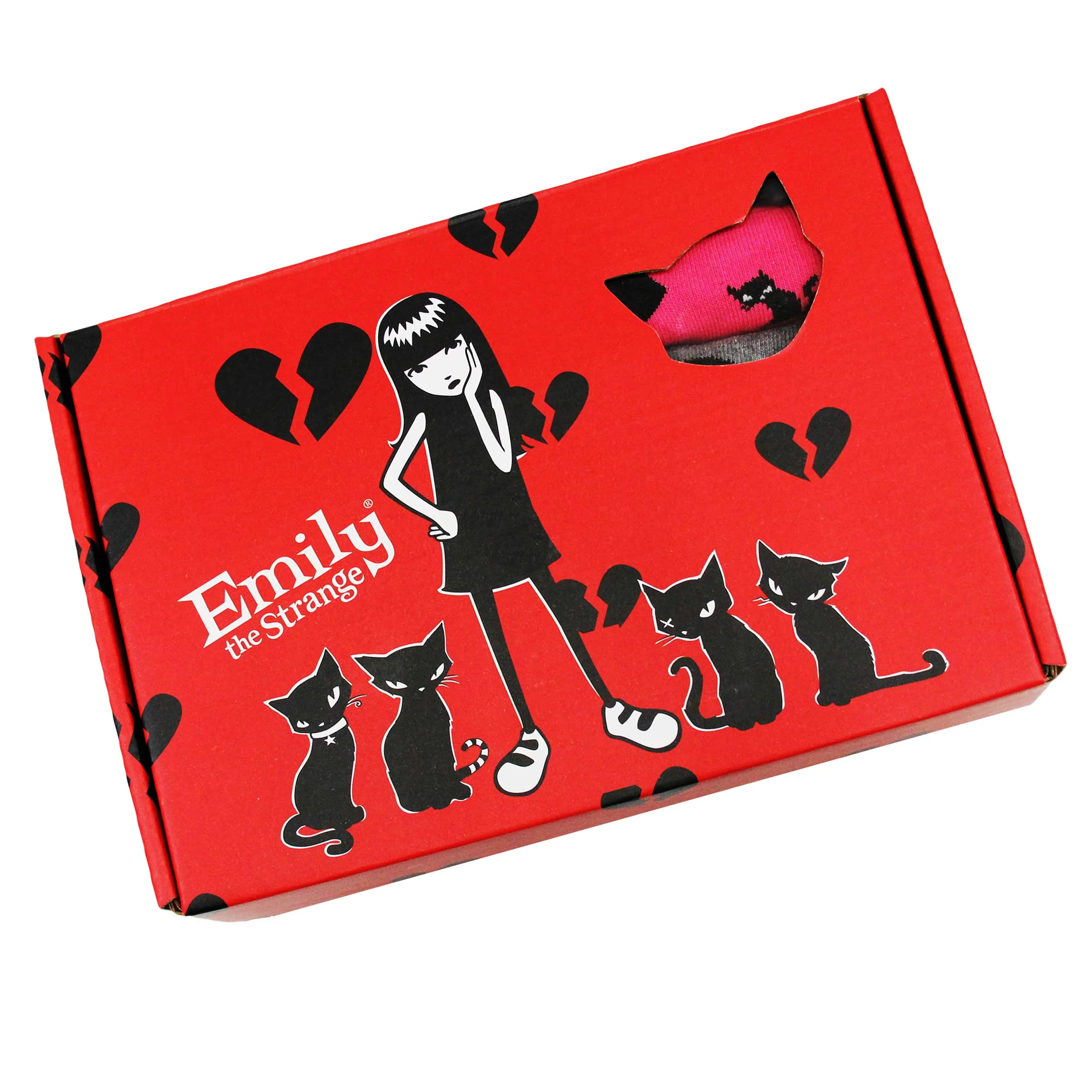 Emily the Strange Good Nightmare Crew Socks Gift Box