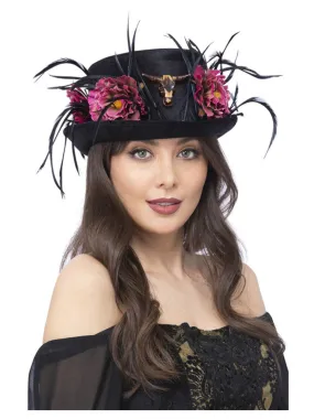 Floral Horn Top Hat