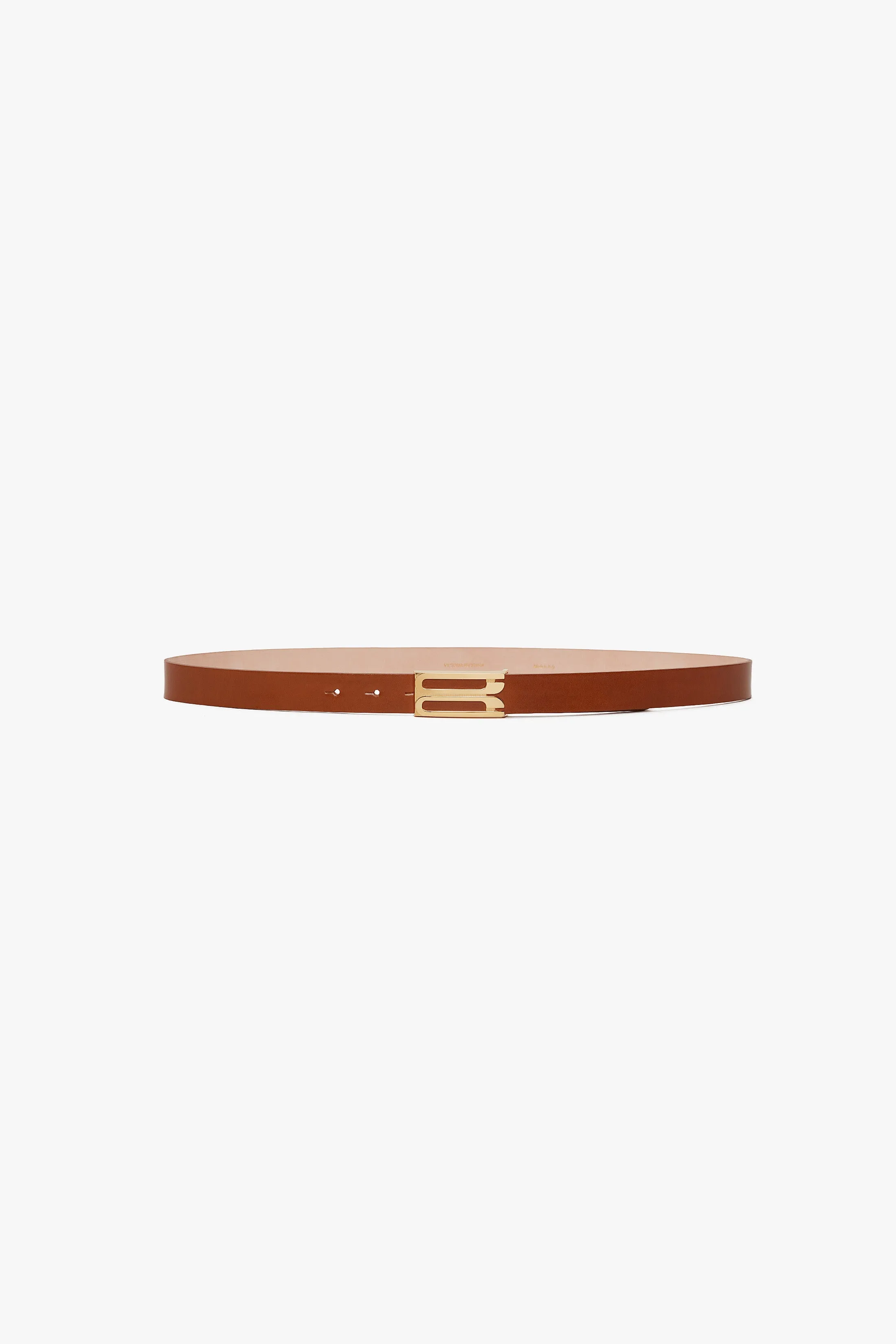 Frame Belt In Tan Leather