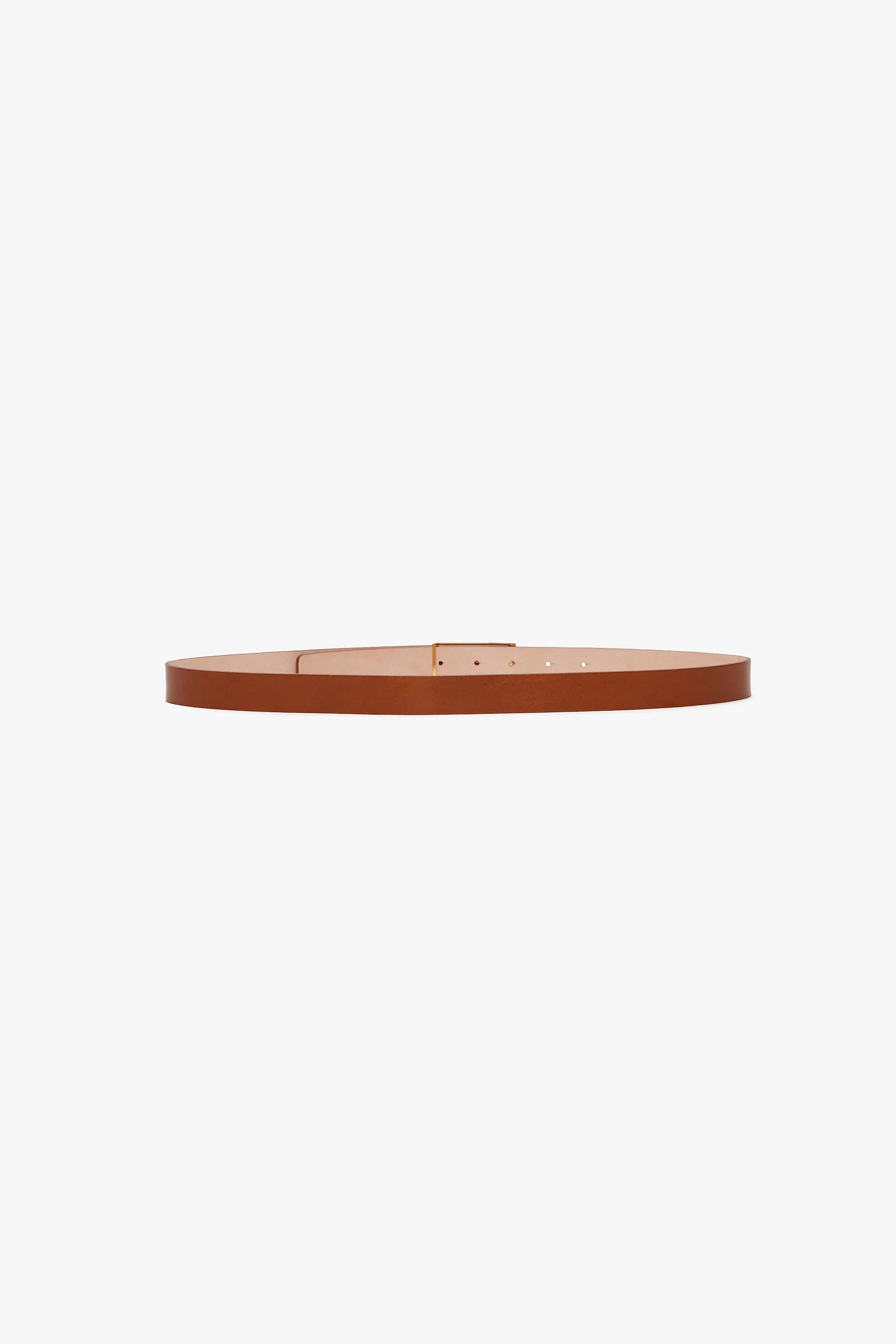 Frame Belt In Tan Leather