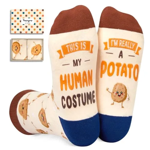 Funny Potato Socks Food Socks, Potato Gifts Funny, Christmas Food Gifts Foodie Gifts, Gifts For Couch Potatoes, Food Gifts Under 25