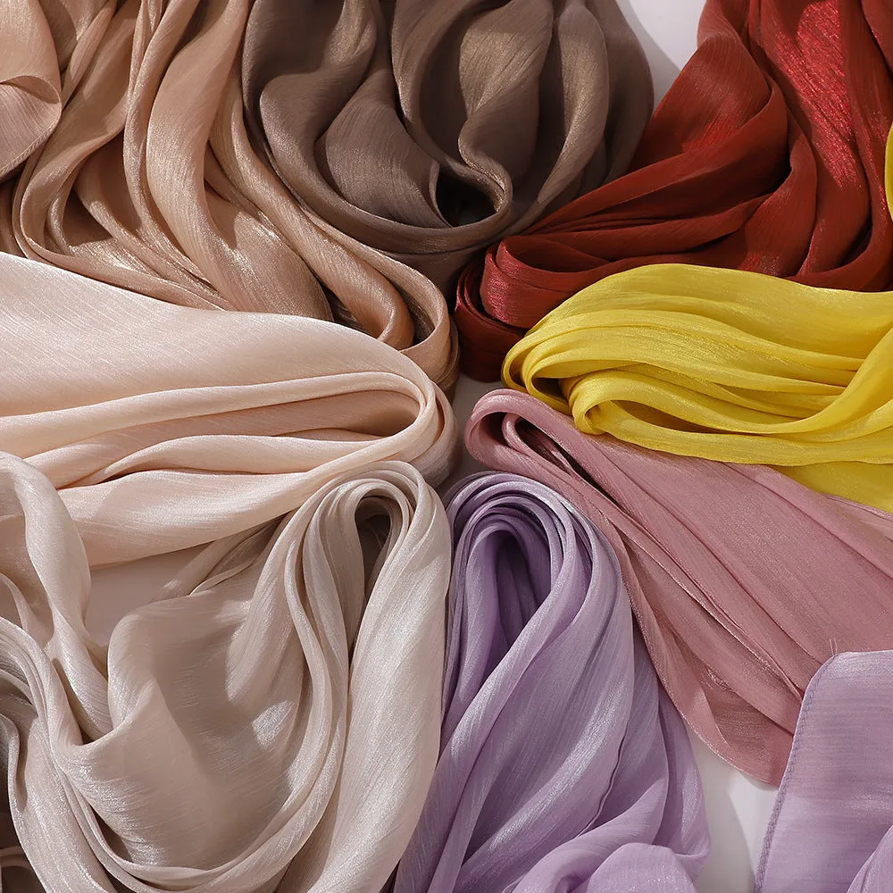 Glossy Silk Hijabs - 20 Shades