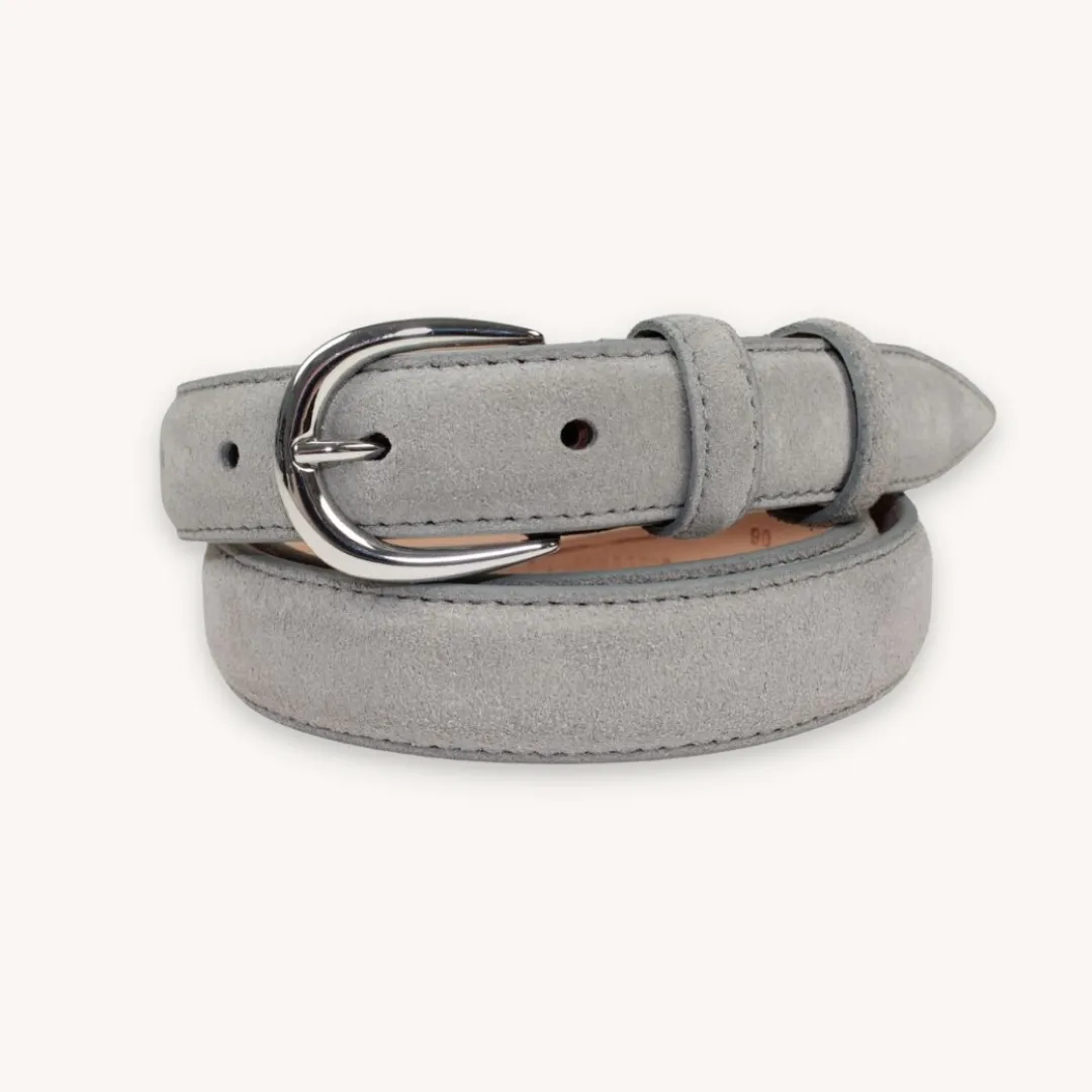 Grey Suede Belt