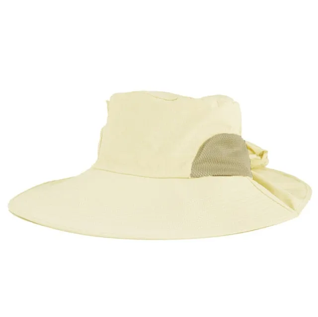 Hot Sale! Fashion large brimmed sun hats Foldable womens sunhats Self-tie Bow women's hat Summer Beach Floppy Cap Headwear