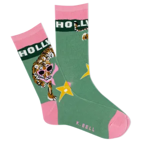 K.Bell Women's Hollywood Tiger Crew Sock