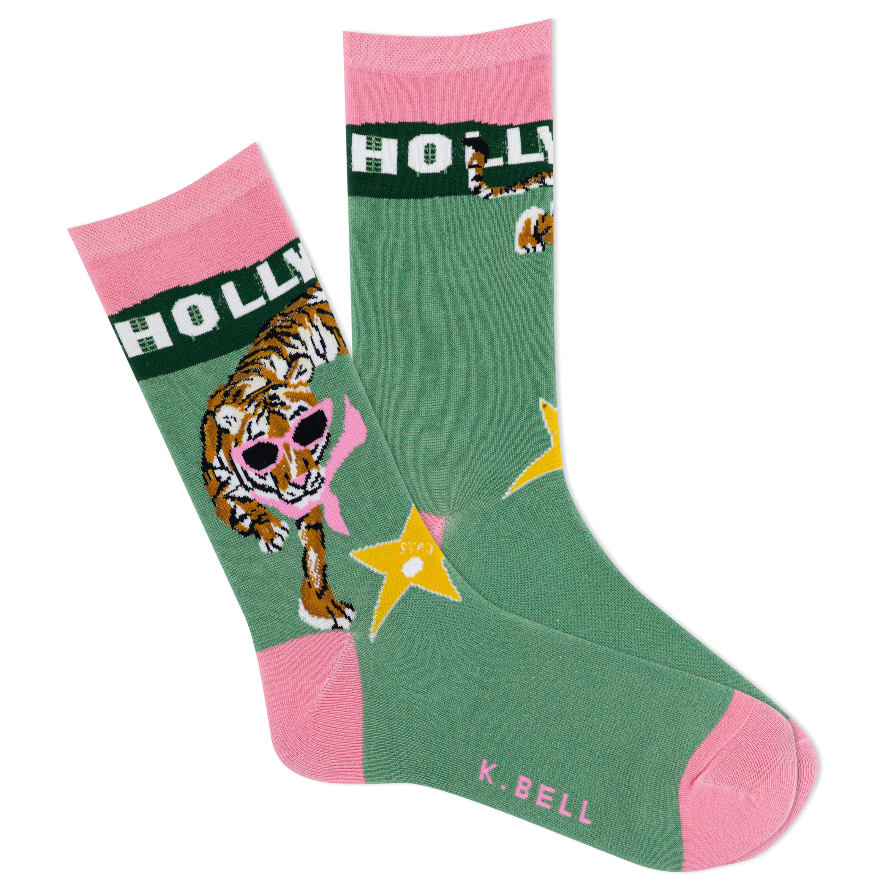 K.Bell Women's Hollywood Tiger Crew Sock