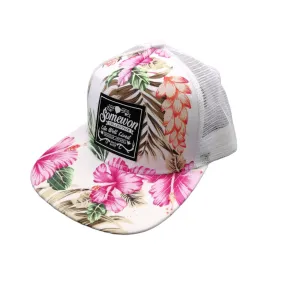 Kids Hat Floral Pink