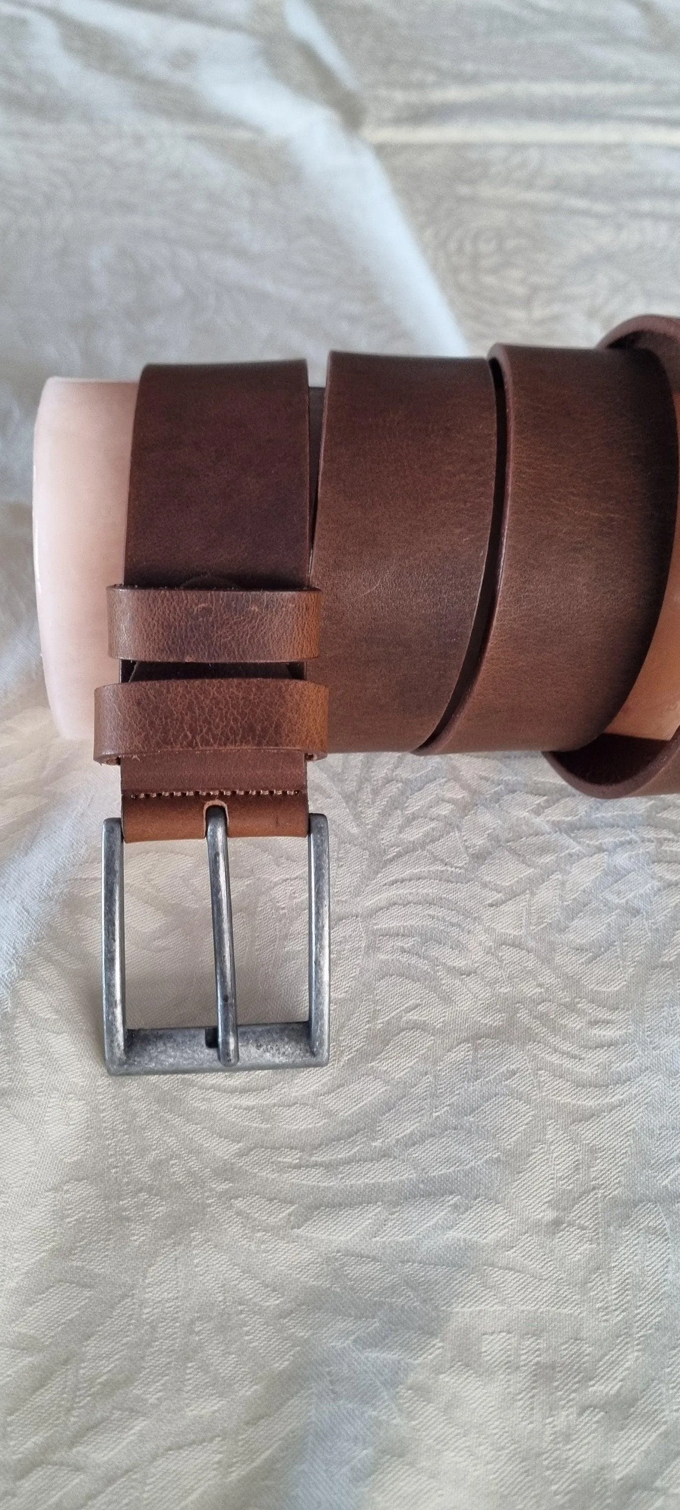 Leather belt for men, genuine leather belt, milled oily with a pull-up effect, width 4cm(1,6")