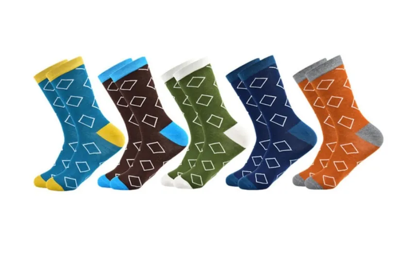 Men's Spring/Summer Cotton Colorful Socks