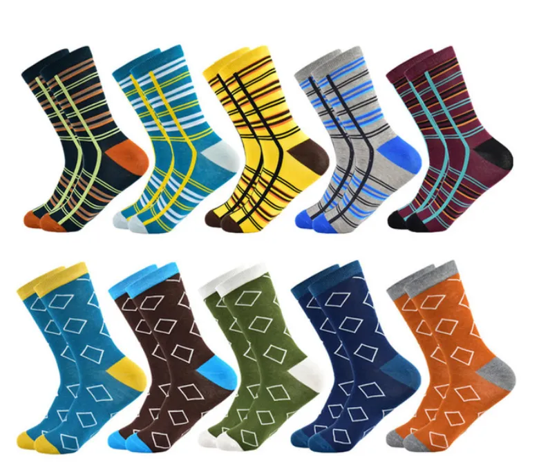 Men's Spring/Summer Cotton Colorful Socks