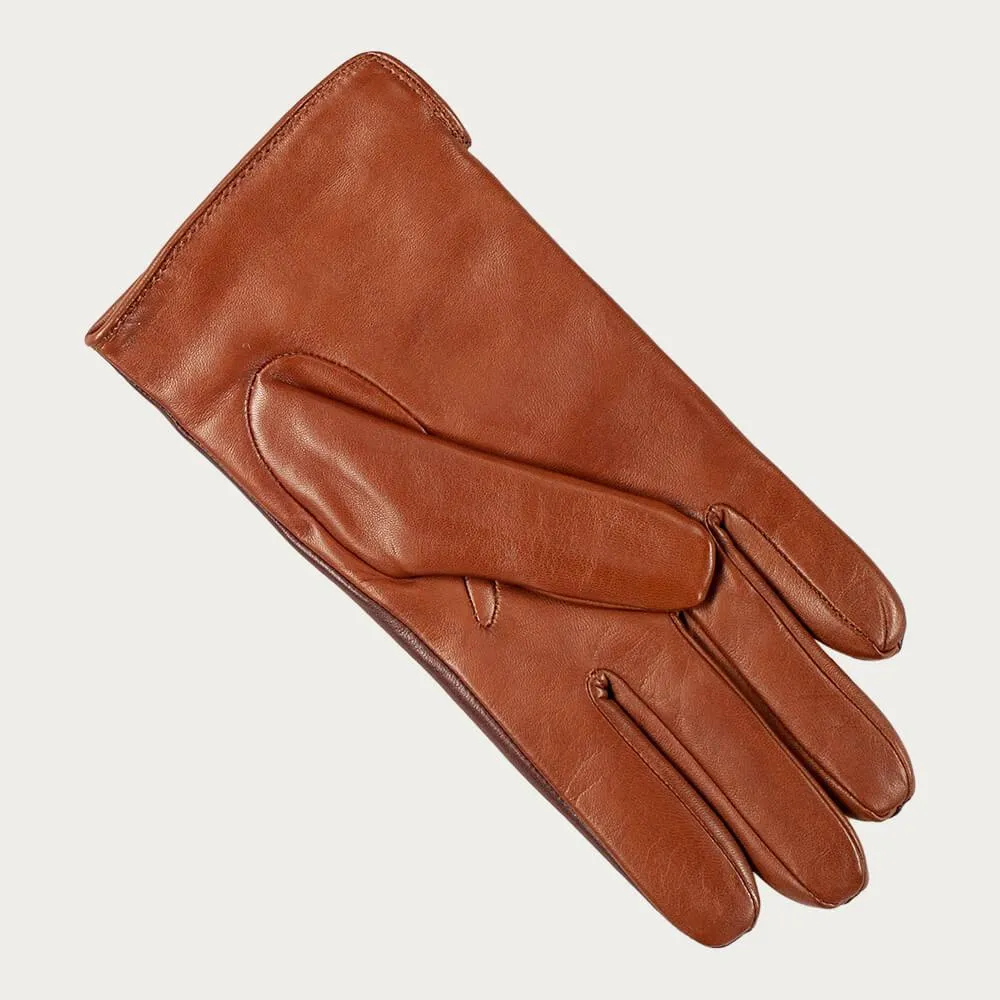 Men’s Two Tone Brown Italian Leather Gloves