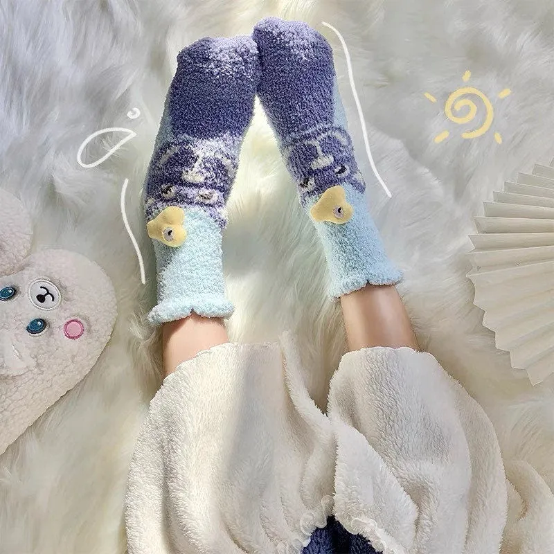 Miss June’s | Women’s | 1 pair | Floor socks | Cute | Fuzzy | Home wear | Warm | Soft | Gift Idea | Casual | Cozy| Animals| Comfort | Winter