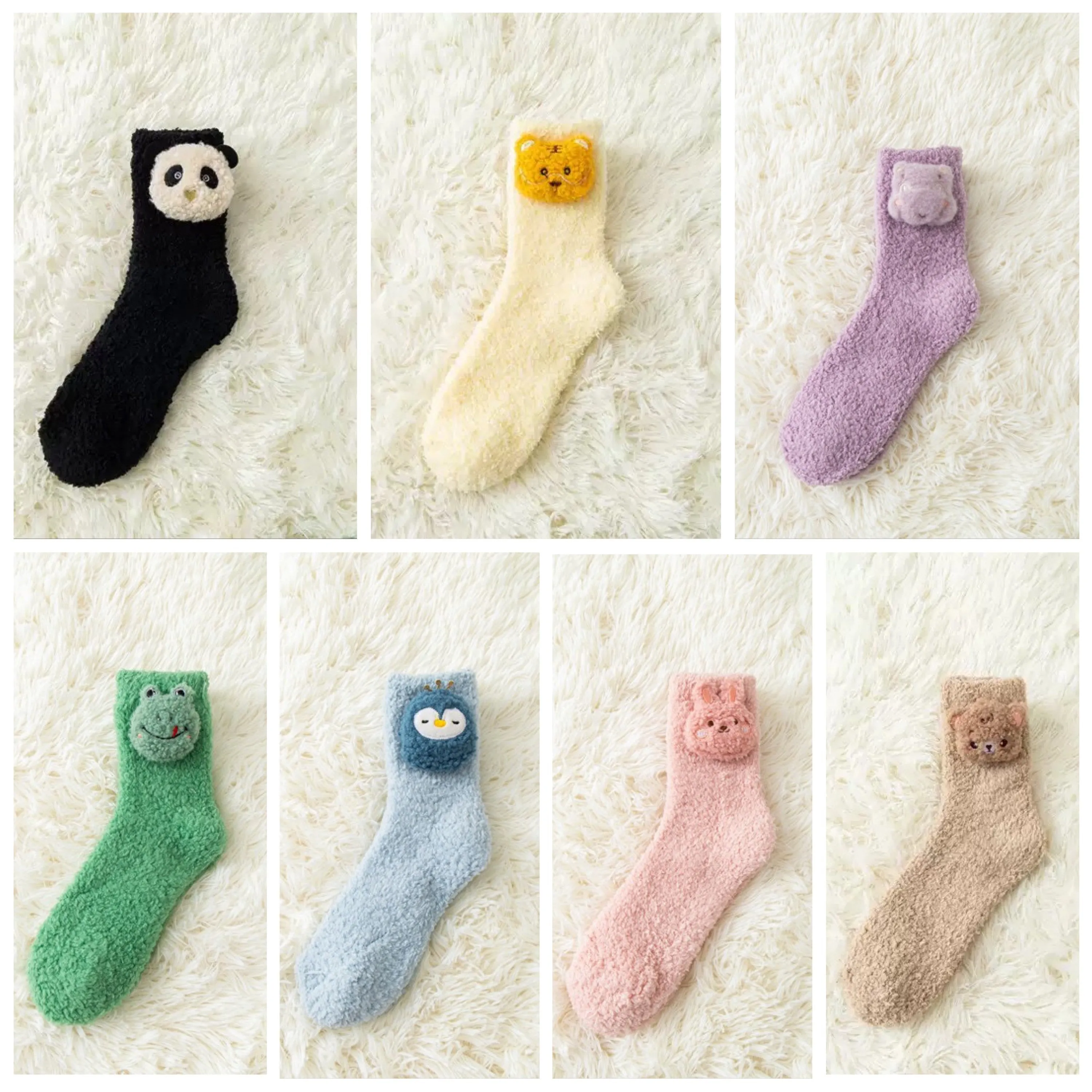 Miss June’s | Women’s | 1 pair | Floor socks | Cute | Fuzzy | Home wear | Warm | Soft | Gift Idea | Casual | Cozy| Animals| Sleep | Winter