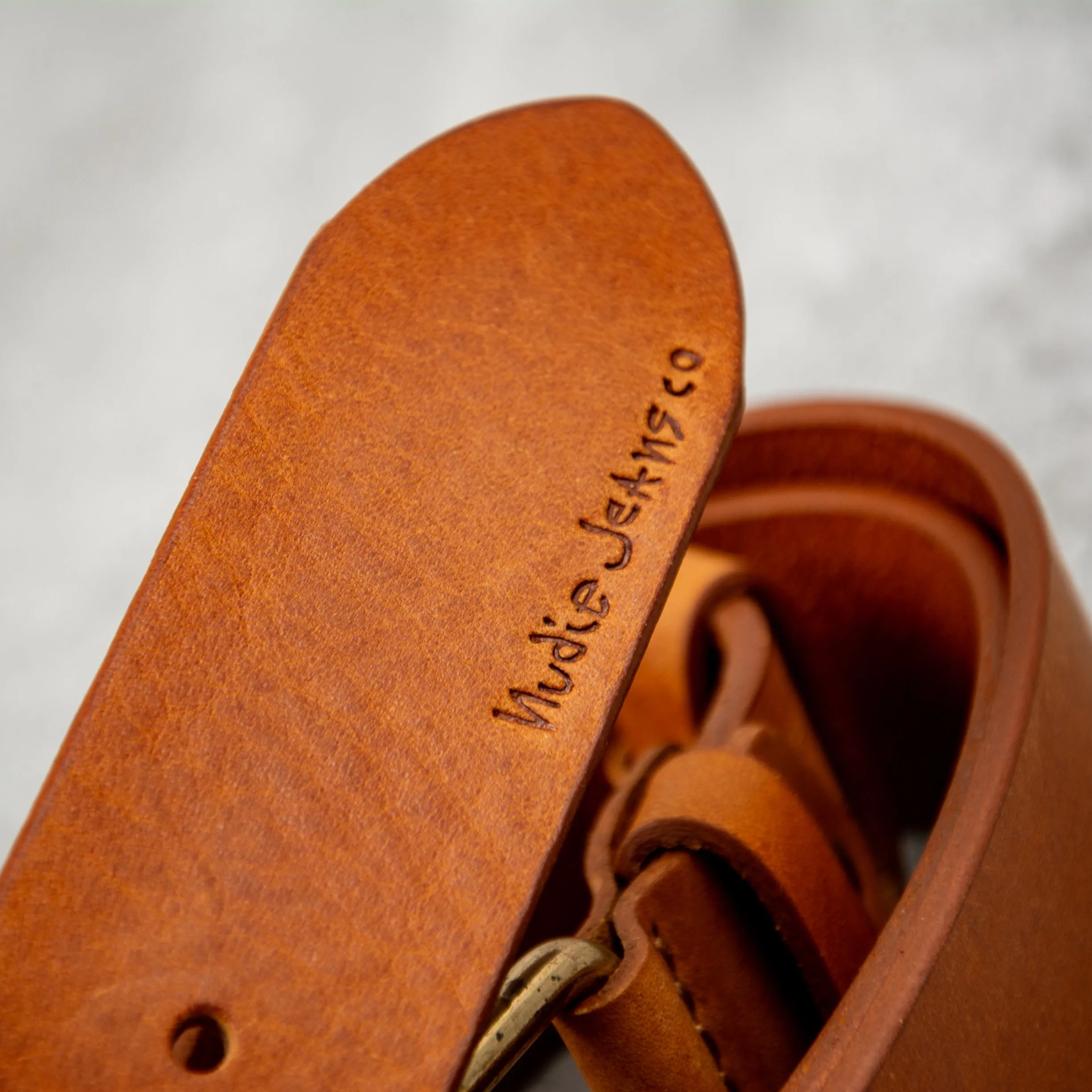 Nudie Pedersson Leather Belt - Toffee Brown