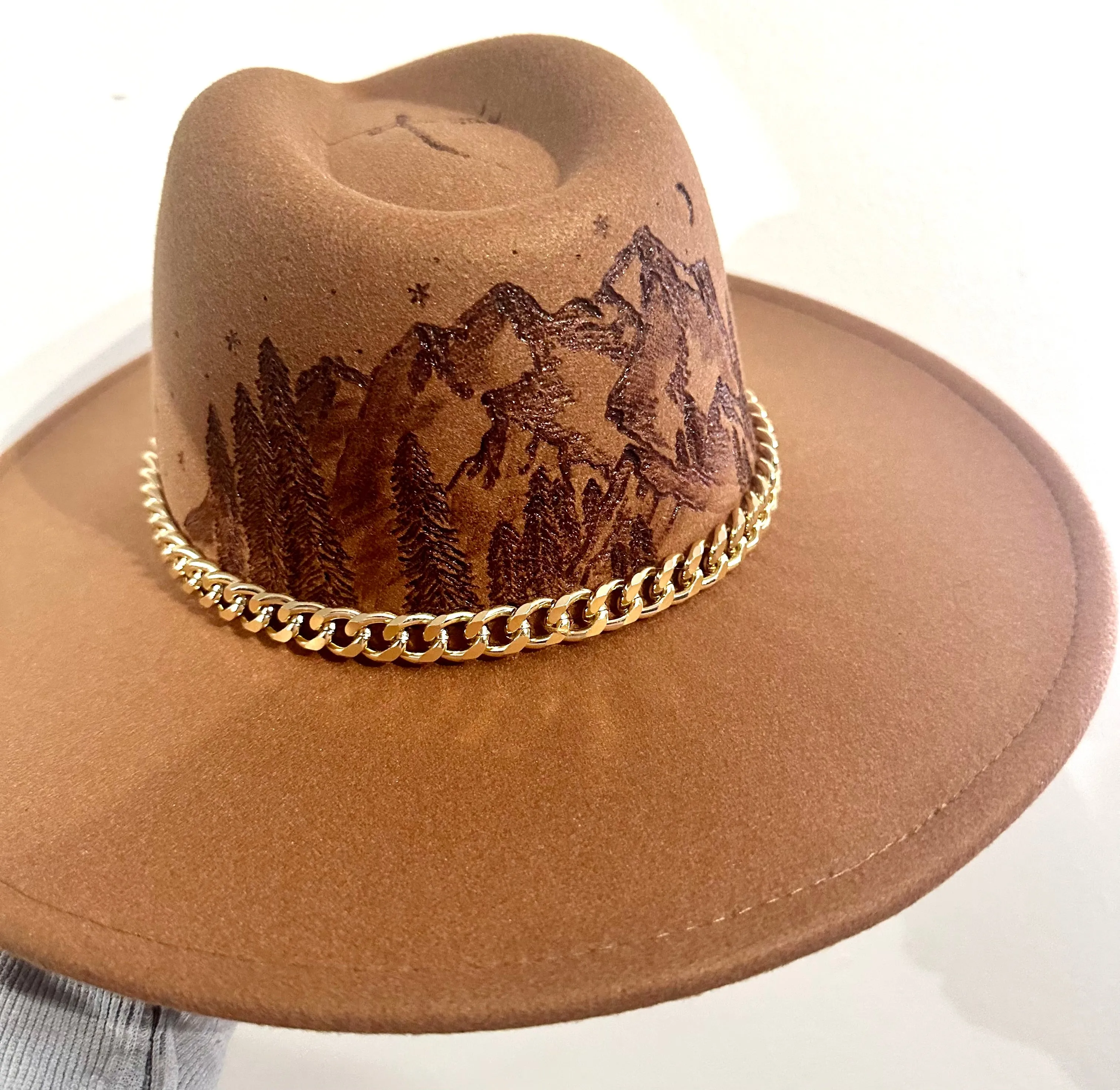 Rocky Mountain Nights Custom Burned Hat