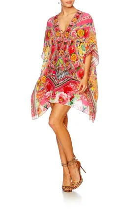 SHORT LACE UP KAFTAN HANI HONEY