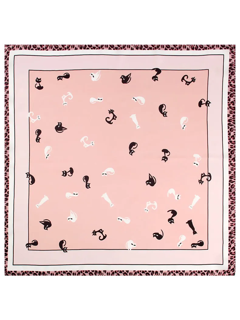 Silk Printed Square Scarf 53x53cm/21