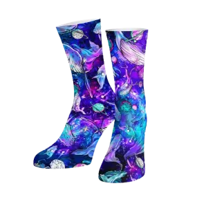 Spacefish Army Eco-friendly Cosmic Whale Dive Socks