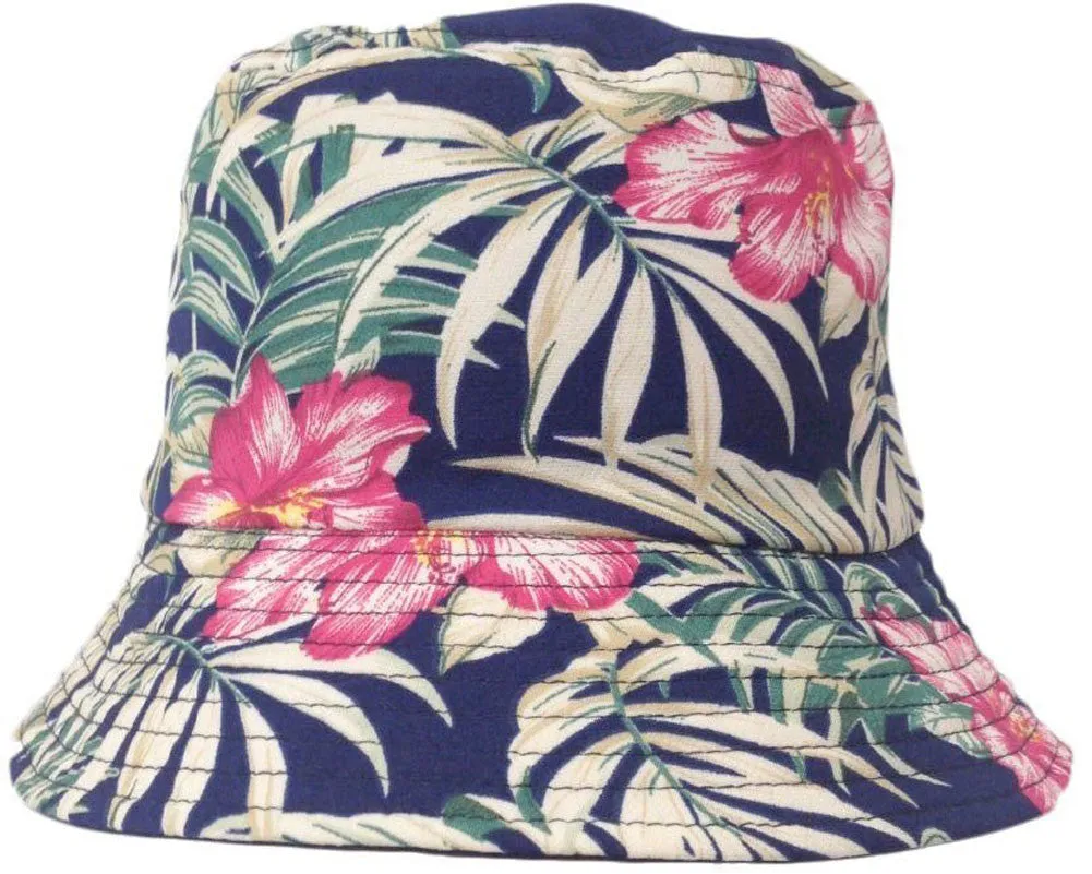 Tropical Poly-Cotton Floral Bucket Hat