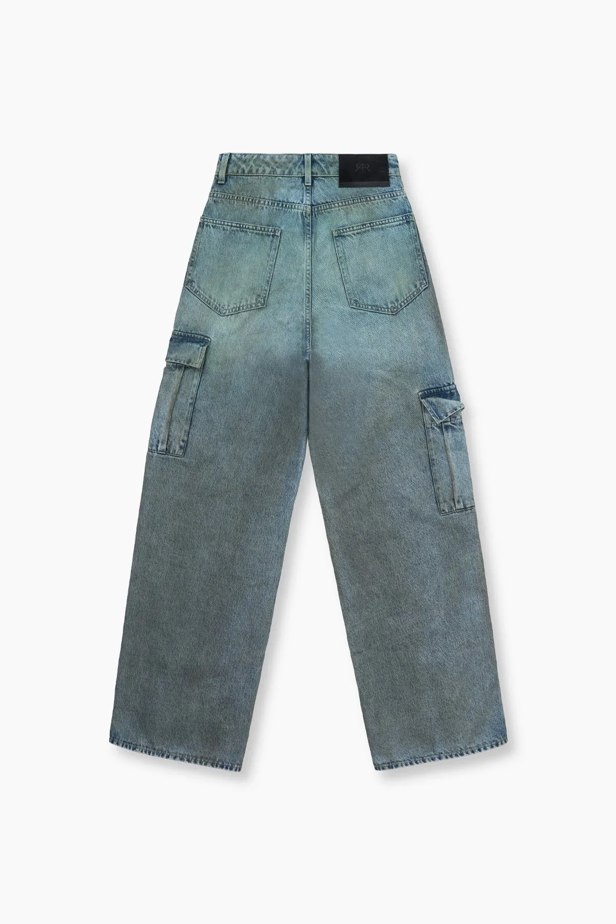 WIDE LEG CARGO JEAN | SMOKE