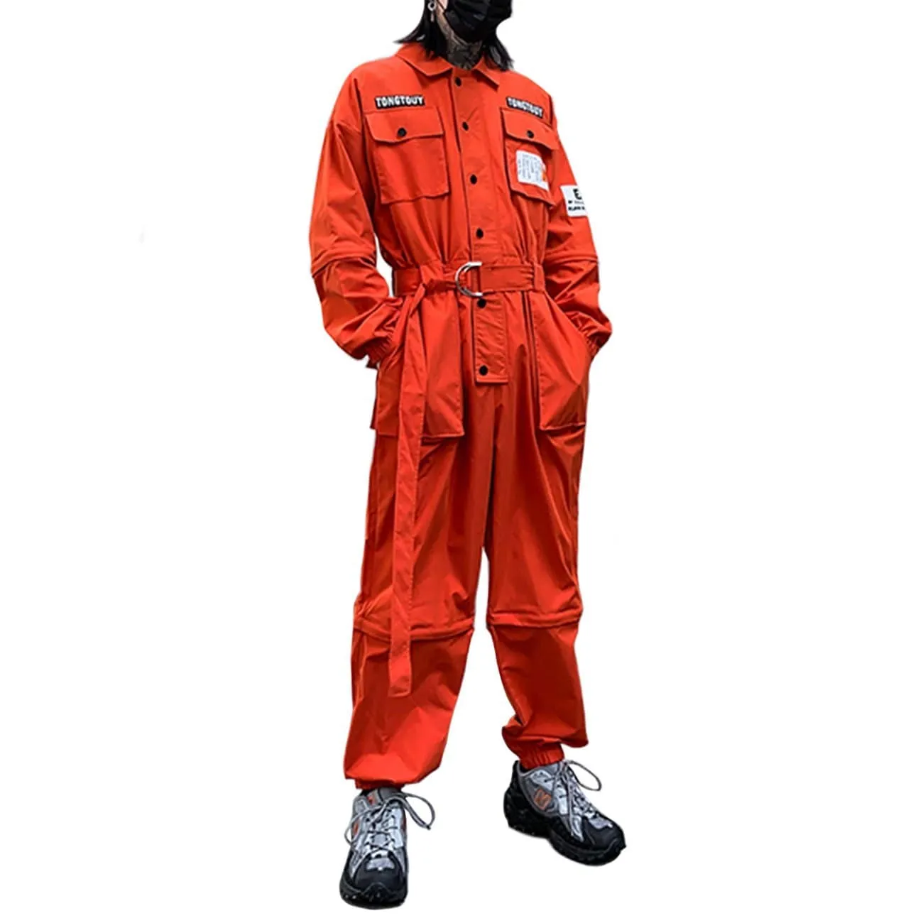 WLS Function Removable Label Cargo Jumpsuit