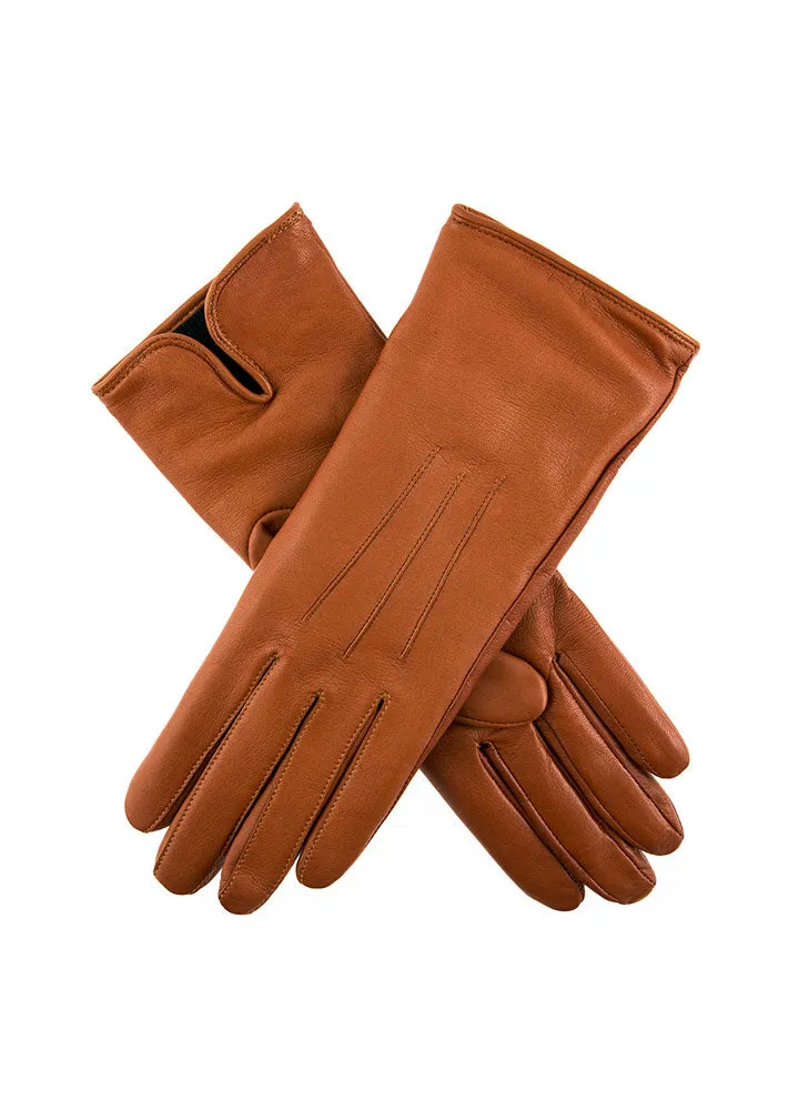 Women's Heritage Three-Point Cashmere-Lined Leather Gloves