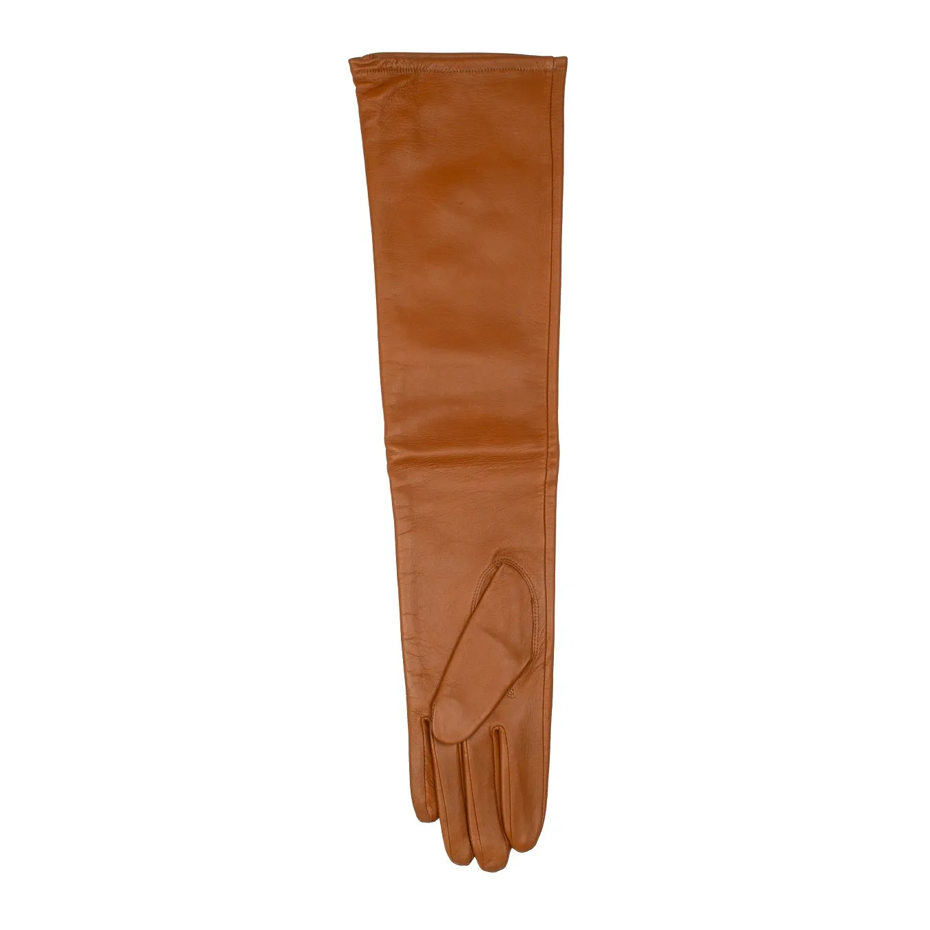 Women's Single-Point Long Above-Elbow Lined Leather Gloves